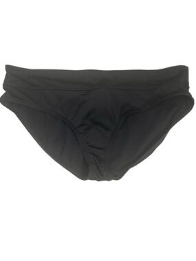 Nike Black Bikini Swim Bottoms Classic Swoosh Logo Waistband Size XL